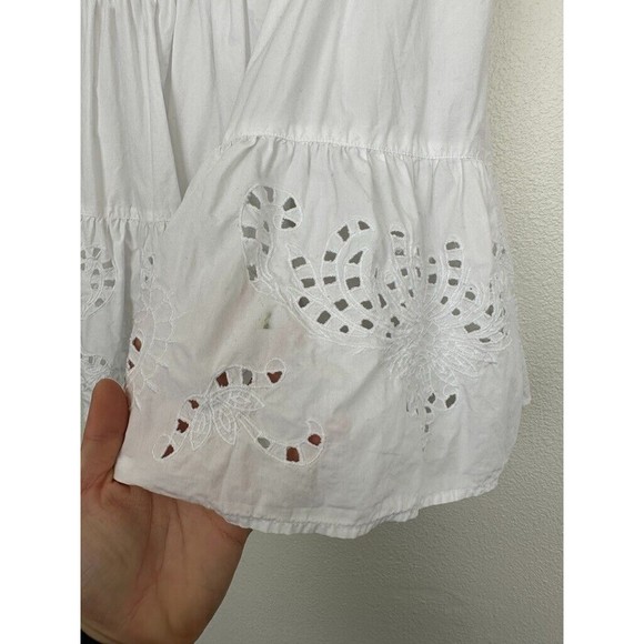 Ralph Lauren Black Label Women's Eyelit Mini Skirt Cotton White Size Large - Picture 9 of 9